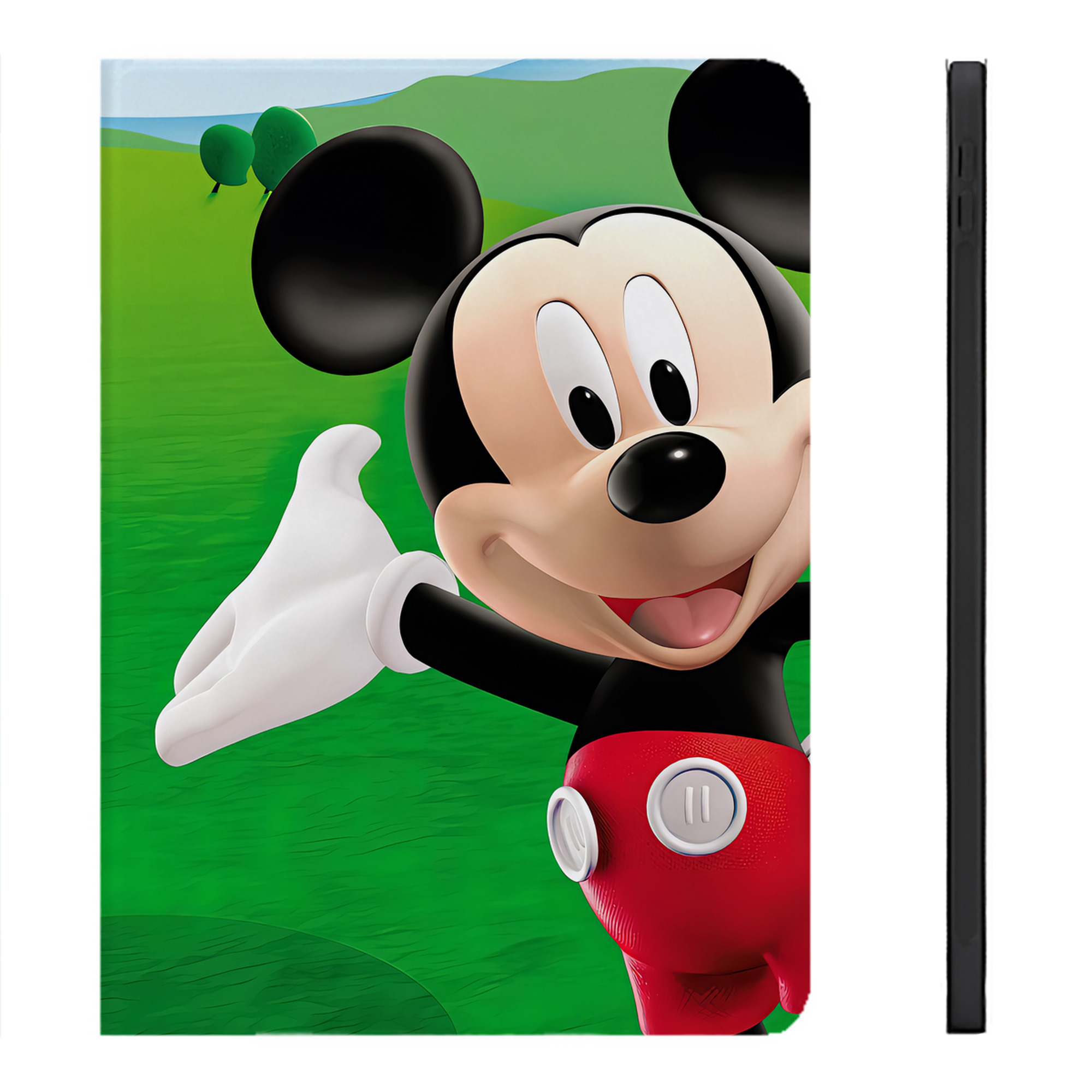 （画像用） ミッキーマウス Mickey Mouse IPadケース ペンホルダー付き ブックスタイルデザイン